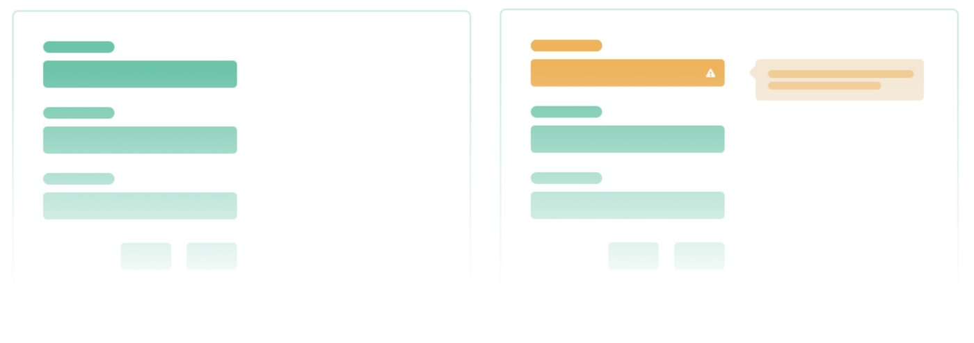 Examples of forms with success status.